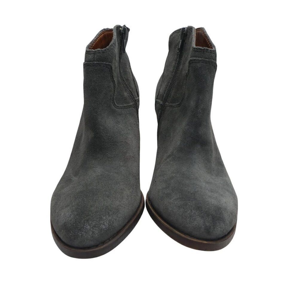 Lucky Brand Eller Blue Suede Western Heeled Ankle Boots Womens 10 - Picture 6 of 12